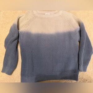 Zara Kids Blue and Cream Gradient Knit Sweater